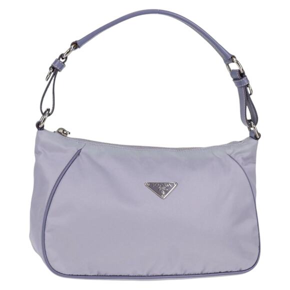 PRADA Shoulder Bag Nylon Purple Silver - Picture 1 of 12